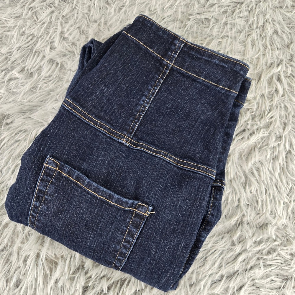 Encore Women‎ 15 Dark Indigo High Rise Multi Button Fly Skinny Jeans